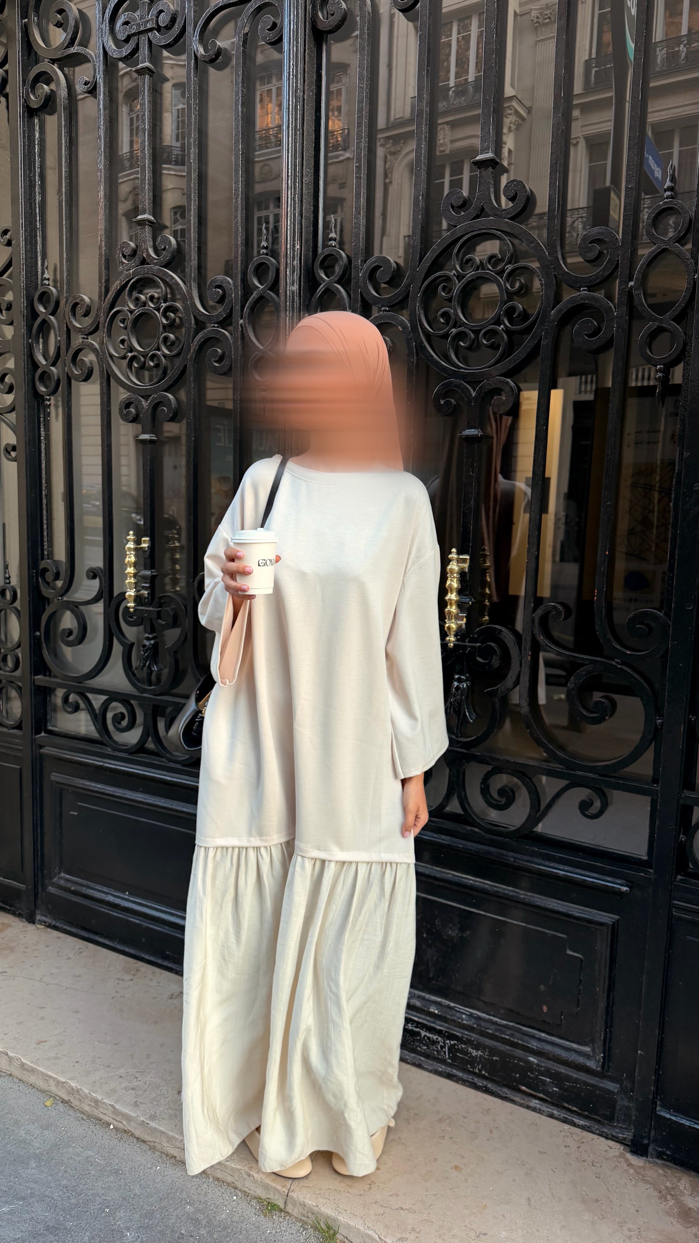 Robe bouffante - Crème