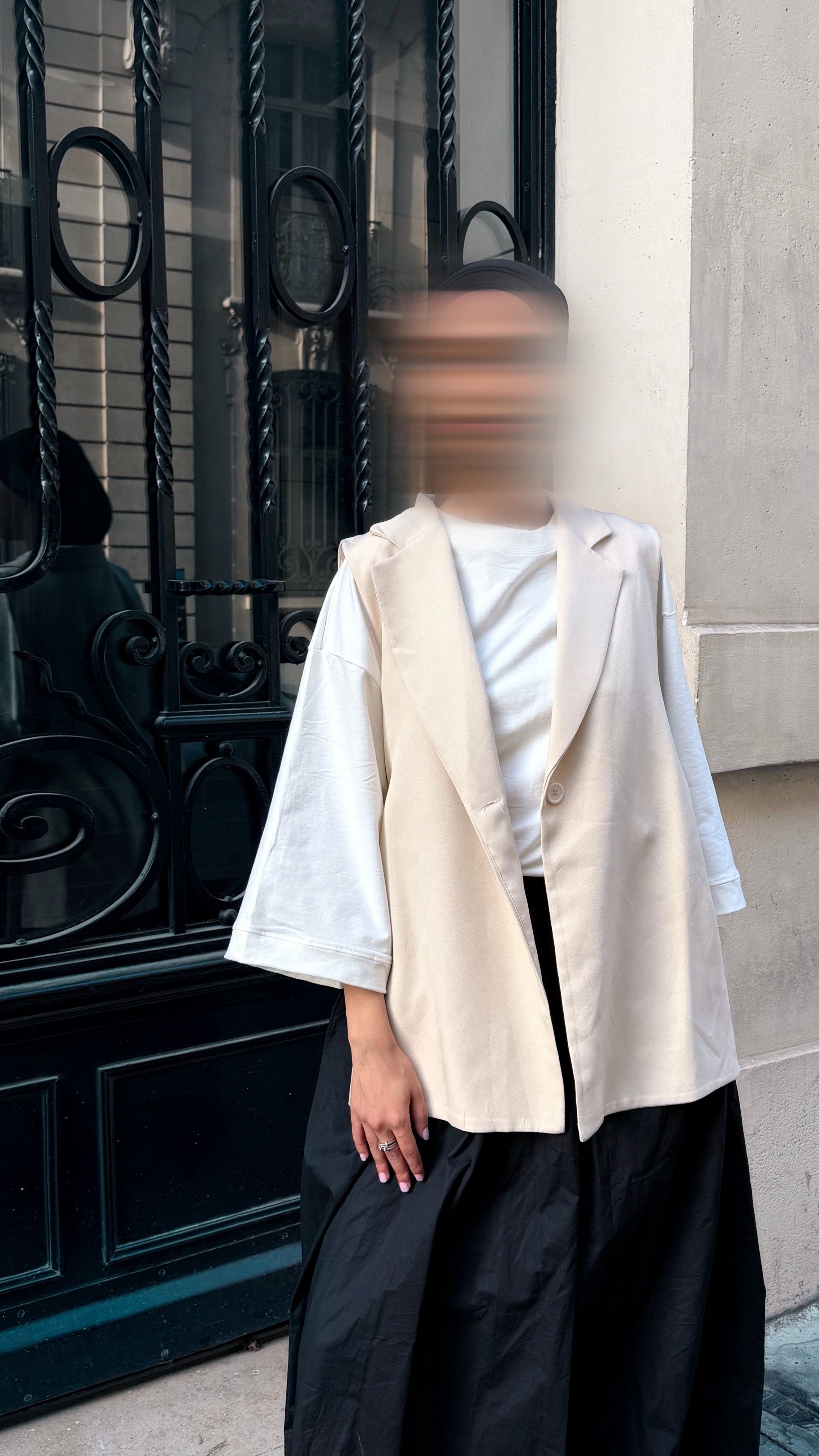 Blazer sans manche - Beige